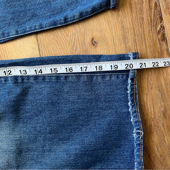 Madewell Stretchy Blue Denim Wide leg crop Women's Jeans - Picture 7 of 10